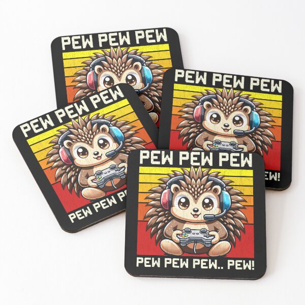 Item preview, Funny Hedgehog Vintage Gamer Videogames Pew Zoo Boys Girls Kids designed and sold by rafaeltto.