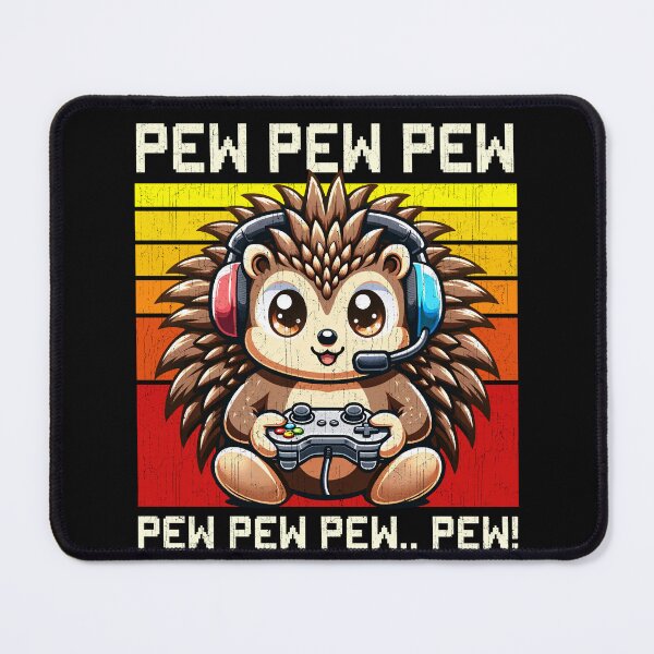 Item preview, Funny Hedgehog Vintage Gamer Videogames Pew Zoo Boys Girls Kids designed and sold by rafaeltto.