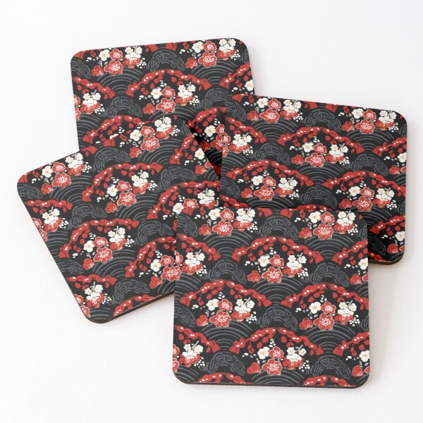 Item preview, Japanese Sakura Blossom & Wave Pattern Design designed and sold by NicolasGlowArt.