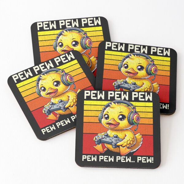 Item preview, Funny Yellow Duck Vintage Gamer Videogames Pew Zoo Boys Girls Kids designed and sold by rafaeltto.