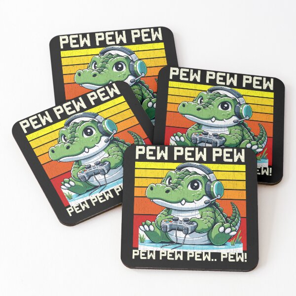 Item preview, Funny Crocodile Vintage Gamer Videogames Pew Zoo Boys Girls Kids designed and sold by rafaeltto.