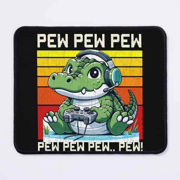 Item preview, Funny Crocodile Vintage Gamer Videogames Pew Zoo Boys Girls Kids designed and sold by rafaeltto.
