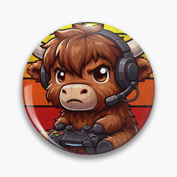 Item preview, Funny Highland Cow Vintage Gamer Videogames Pew Zoo Boys Girls Kids designed and sold by rafaeltto.