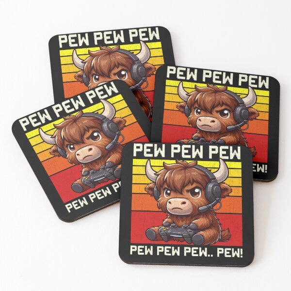 Item preview, Funny Highland Cow Vintage Gamer Videogames Pew Zoo Boys Girls Kids designed and sold by rafaeltto.