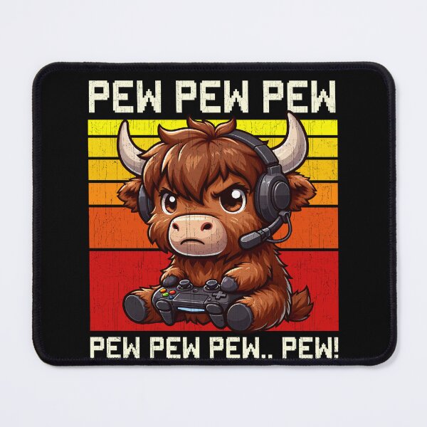 Item preview, Funny Highland Cow Vintage Gamer Videogames Pew Zoo Boys Girls Kids designed and sold by rafaeltto.