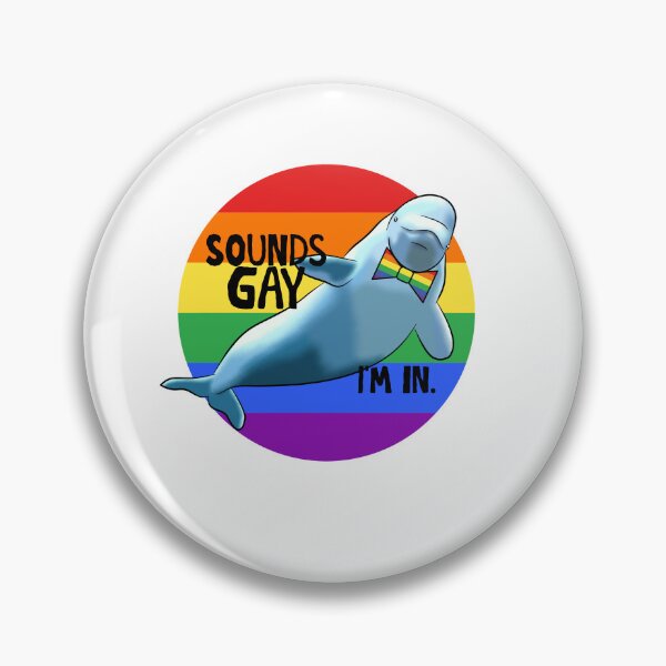 Item preview, sounds gay, i'm in - rainbow bowtie beluga whale designed and sold by thecamillest.