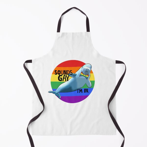 Item preview, sounds gay, i'm in - rainbow bowtie beluga whale designed and sold by thecamillest.