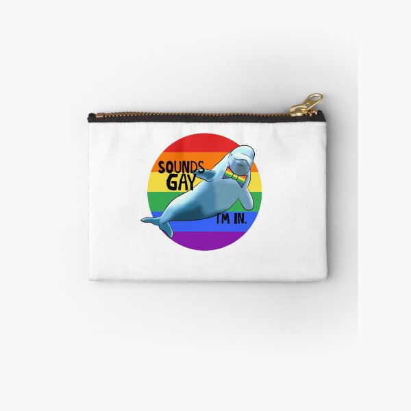 Item preview, sounds gay, i'm in - rainbow bowtie beluga whale designed and sold by thecamillest.