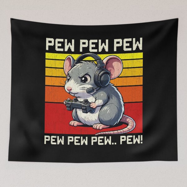 Item preview, Funny Mouse Vintage Gamer Videogames Pew Zoo Boys Girls Kids designed and sold by rafaeltto.