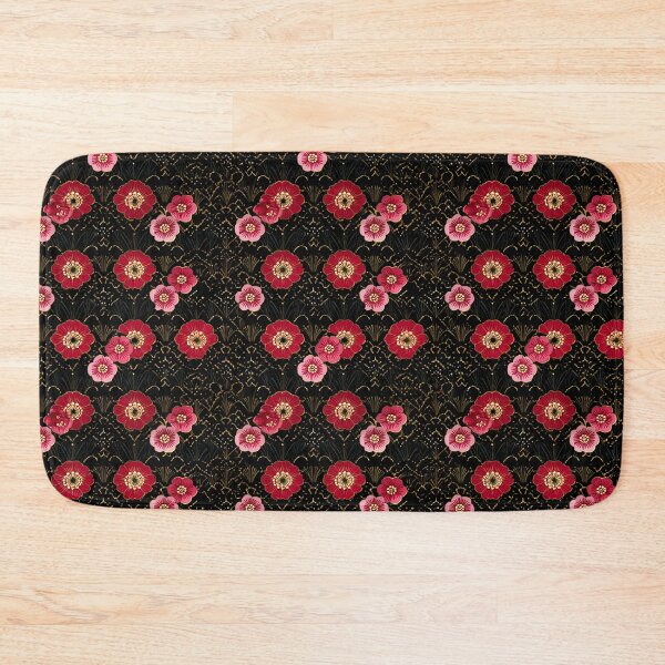 Item preview, Elegant Japanese Floral Pattern Red Pink Blossom designed and sold by NicolasGlowArt.