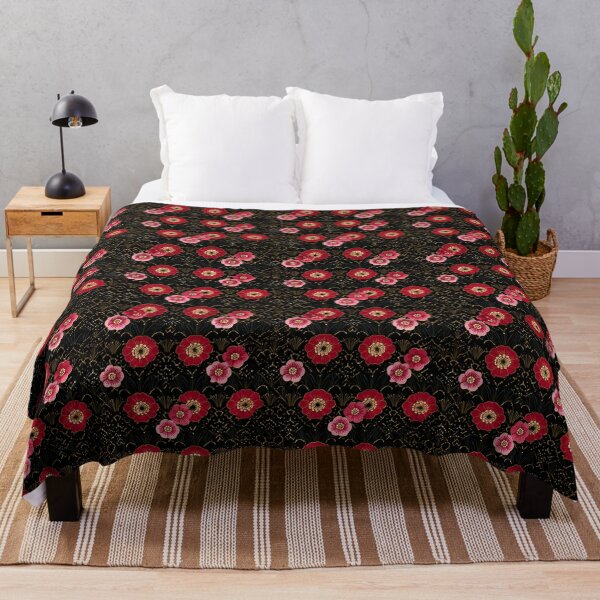 Item preview, Elegant Japanese Floral Pattern Red Pink Blossom designed and sold by NicolasGlowArt.