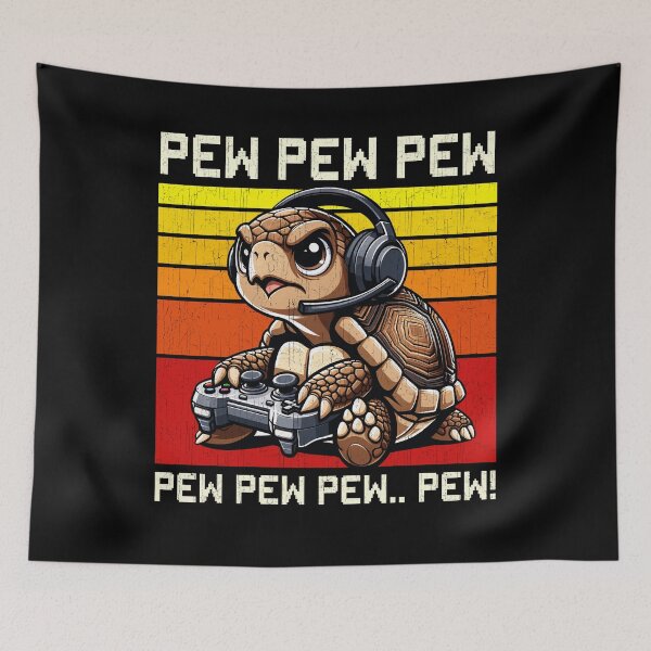 Item preview, Funny Tortoise Vintage Gamer Videogames Pew Zoo Boys Girls Kids designed and sold by rafaeltto.