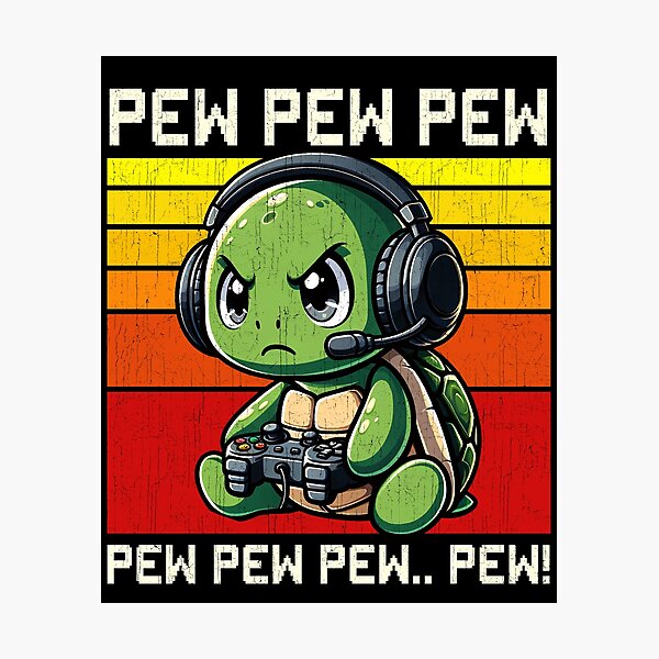 Item preview, Funny Turtle Vintage Gamer Videogames Pew Zoo Boys Girls Kids designed and sold by rafaeltto.