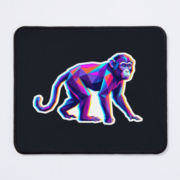 Item preview, Chimpanzee Low Poly Sticker – Colorful Vector Art for Geometry Fans designed and sold by bsbd-action.