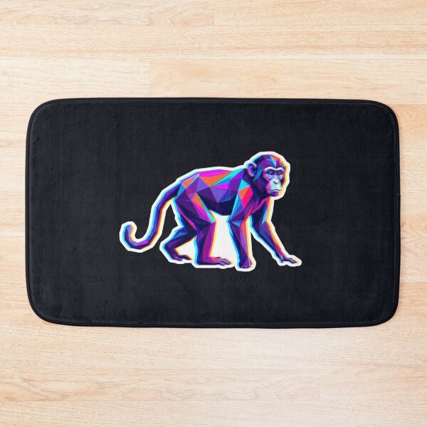 Item preview, Chimpanzee Low Poly Sticker – Colorful Vector Art for Geometry Fans designed and sold by bsbd-action.