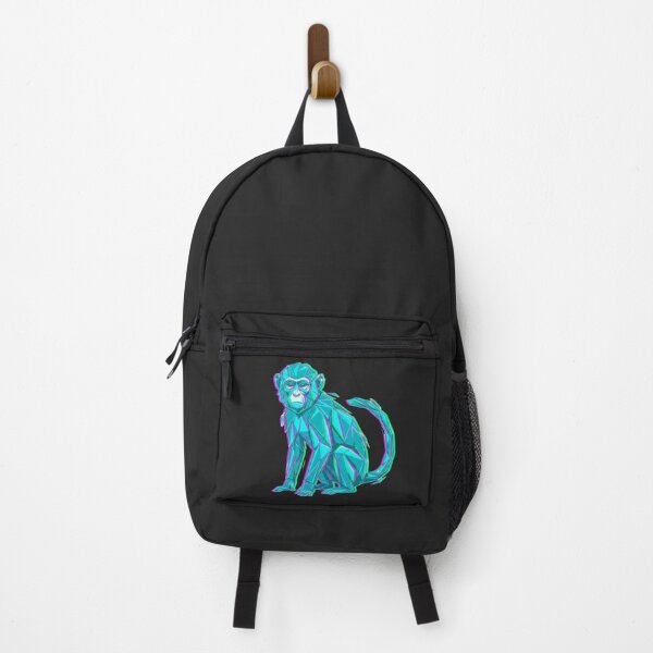Item preview, Neon Turquoise Monkey Sticker – Bright Ape Design for Vaporwave Enthusiasts designed and sold by bsbd-action.