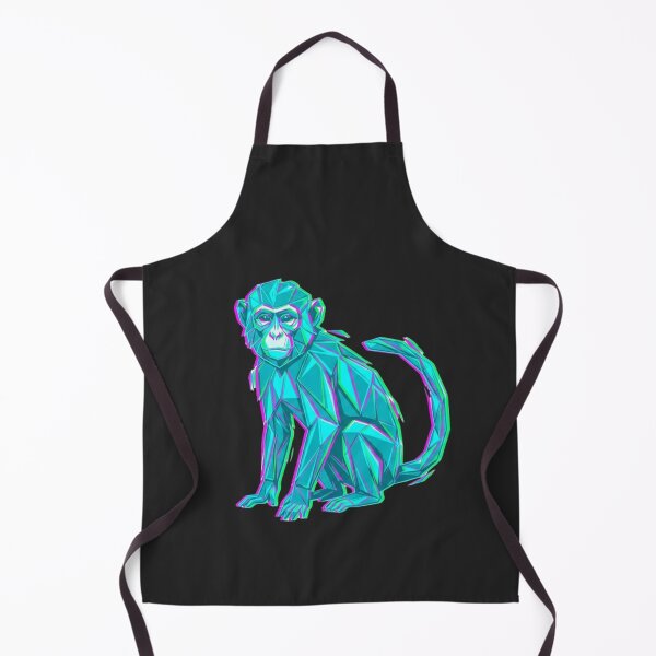 Item preview, Neon Turquoise Monkey Sticker – Bright Ape Design for Vaporwave Enthusiasts designed and sold by bsbd-action.