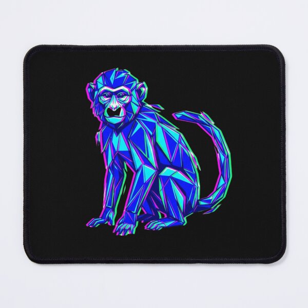 Item preview, Electric Blue Ape Sticker – Geometric Art Decal for Tech Decoration designed and sold by bsbd-action.