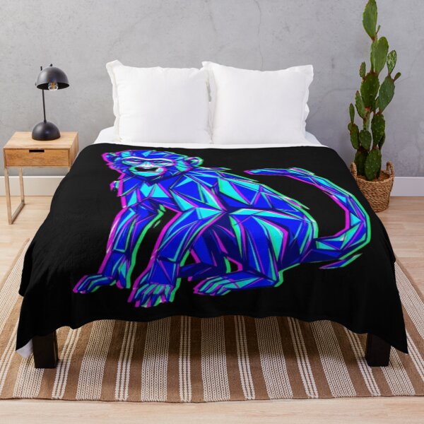 Item preview, Electric Blue Ape Sticker – Geometric Art Decal for Tech Decoration designed and sold by bsbd-action.