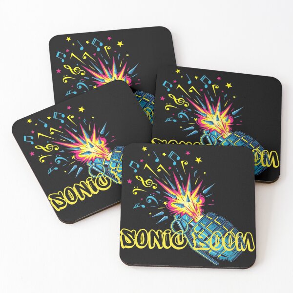 Item preview, Sonic Boom – Explosive Music Grenade Neon Pop Art designed and sold by CrimsonChords.