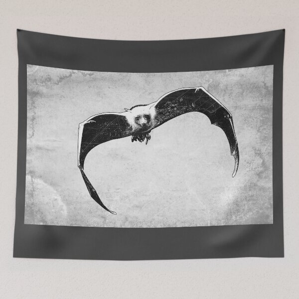 Item preview, Flying Fox Bat Dark Gothic Wildlife Etched Art designed and sold by Ghoul Enterprises.