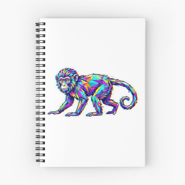 Item preview, Multicolor Glitch Monkey Sticker – Psychedelic Monkey Art for Creative Minds designed and sold by bsbd-action.