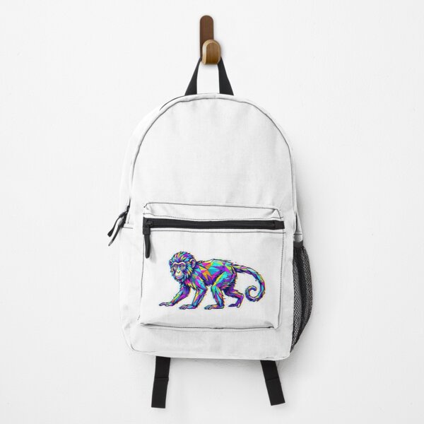 Item preview, Multicolor Glitch Monkey Sticker – Psychedelic Monkey Art for Creative Minds designed and sold by bsbd-action.