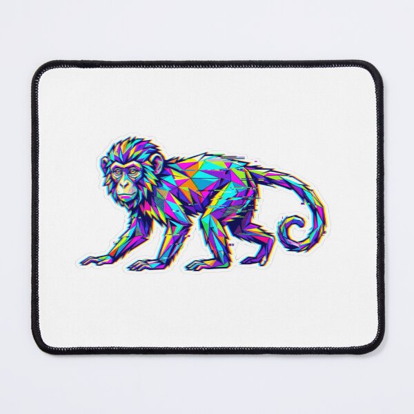 Item preview, Multicolor Glitch Monkey Sticker – Psychedelic Monkey Art for Creative Minds designed and sold by bsbd-action.
