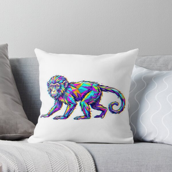 Item preview, Multicolor Glitch Monkey Sticker – Psychedelic Monkey Art for Creative Minds designed and sold by bsbd-action.