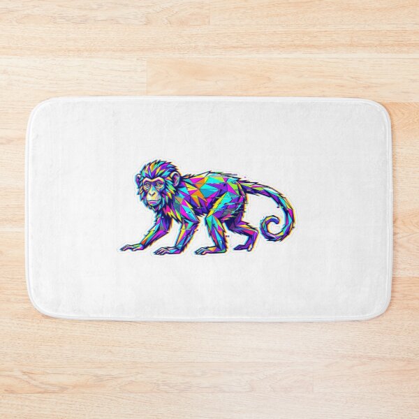 Item preview, Multicolor Glitch Monkey Sticker – Psychedelic Monkey Art for Creative Minds designed and sold by bsbd-action.