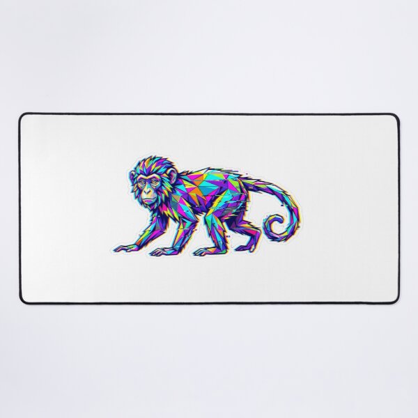 Item preview, Multicolor Glitch Monkey Sticker – Psychedelic Monkey Art for Creative Minds designed and sold by bsbd-action.