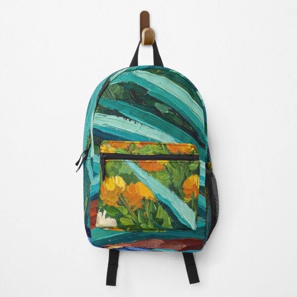 Item preview, Impasto Blue Flowers Garden Oil Painting Texture Scene designed and sold by PixorStudio.