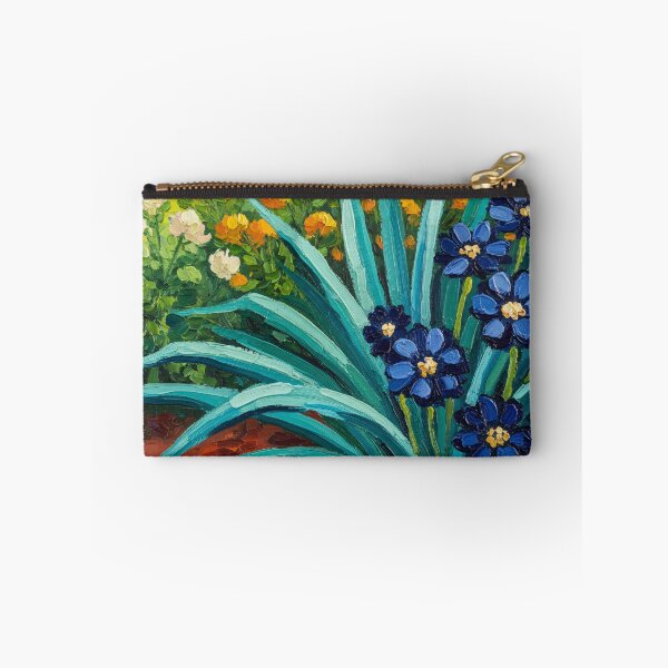 Item preview, Impasto Blue Flowers Garden Oil Painting Texture Scene designed and sold by PixorStudio.