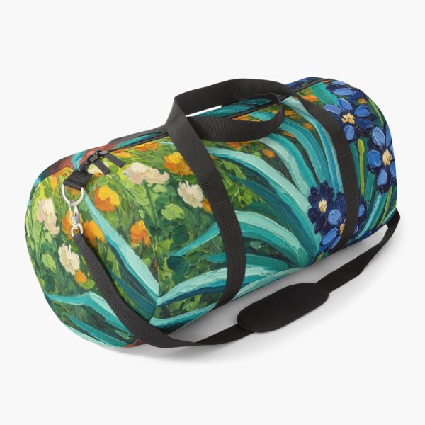 Item preview, Impasto Blue Flowers Garden Oil Painting Texture Scene designed and sold by PixorStudio.