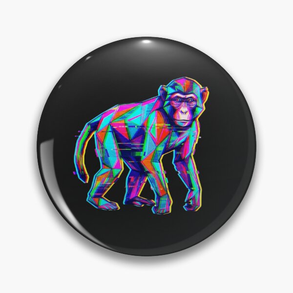 Item preview, Retro Glitch Monkey Sticker – Vintage TV Style Decal for Vintage Lovers designed and sold by bsbd-action.