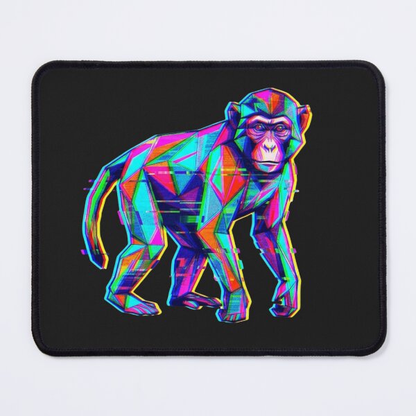 Item preview, Retro Glitch Monkey Sticker – Vintage TV Style Decal for Vintage Lovers designed and sold by bsbd-action.