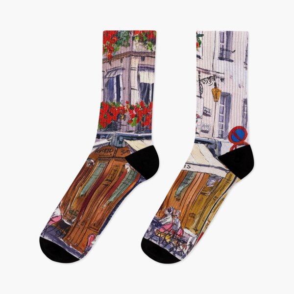 Item preview, Paris-Inspired Café Art | French Corner Restaurant Wall Print designed and sold by CARRAANN.