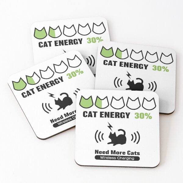 Item preview, Cat Energy 30% - Funny Cat Battery Charge Design designed and sold by AckeeWolf.