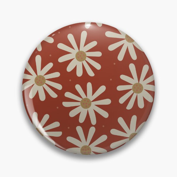 Item preview, Cute Daisy Toss Pattern On Japandi Red. designed and sold by SalsySafrano.