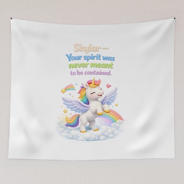 Item preview, Skylar Personalized Unicorn Inspirational Quote Gift designed and sold by LoveNurseries.