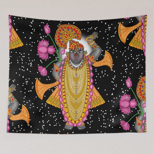 Item preview, Lord Shreenath Divine Design – Krishna Nathdwara Devotional Art designed and sold by Harshit_Digital_Arts.