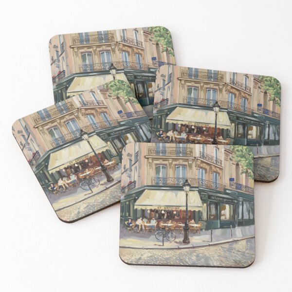 Item preview, Café St. Antoine, Paris | Impressionist Painting  designed and sold by CARRAANN.