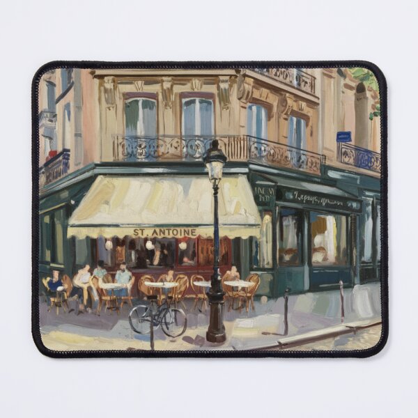 Item preview, Café St. Antoine, Paris | Impressionist Painting designed and sold by CARRAANN.