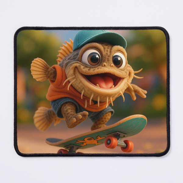 Item preview, Skater Toadfish designed and sold by Sillytoe.