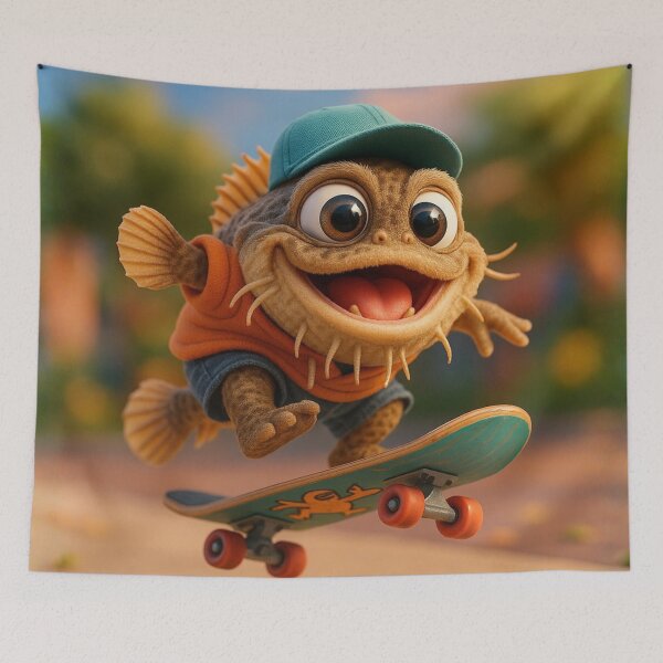 Item preview, Skater Toadfish designed and sold by Sillytoe.