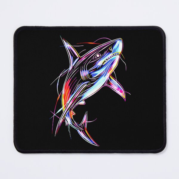 Item preview, Vibrant Neon Shark Glow Pop Art designed and sold by RamyGallery.