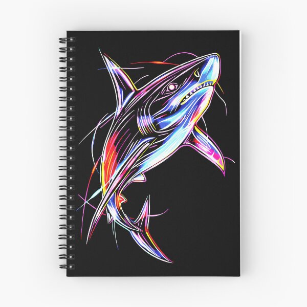 Item preview, Vibrant Neon Shark Glow Pop Art designed and sold by RamyGallery.