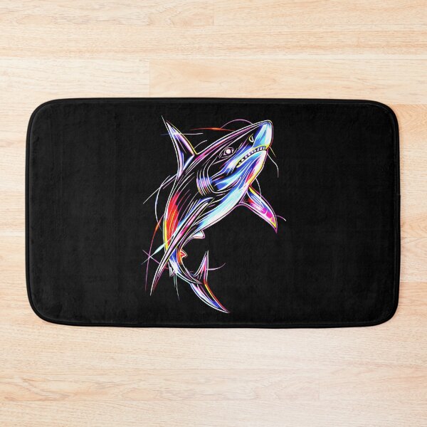 Item preview, Vibrant Neon Shark Glow Pop Art designed and sold by RamyGallery.