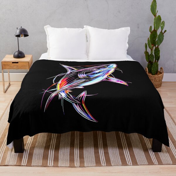 Item preview, Vibrant Neon Shark Glow Pop Art designed and sold by RamyGallery.