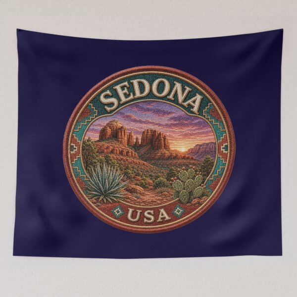 Item preview, Sedona, USA – Red rocks, desert flora & southwest sky designed and sold by Girih.